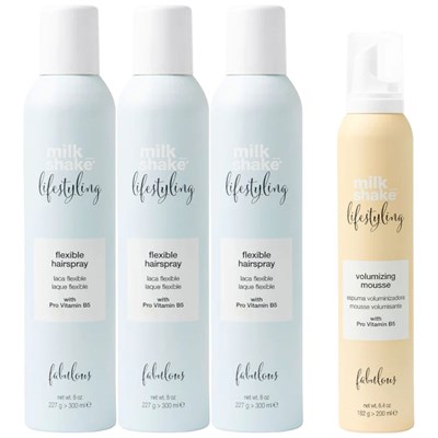 milk_shake Buy 3 flexible hairspray, Get 1 volumizing mousse FREE 4 pc.
